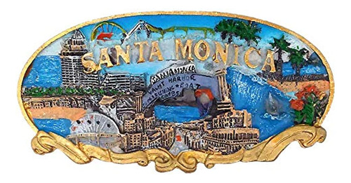 Imán Para Nevera 3d De Santa Mónica, Los Ángeles California