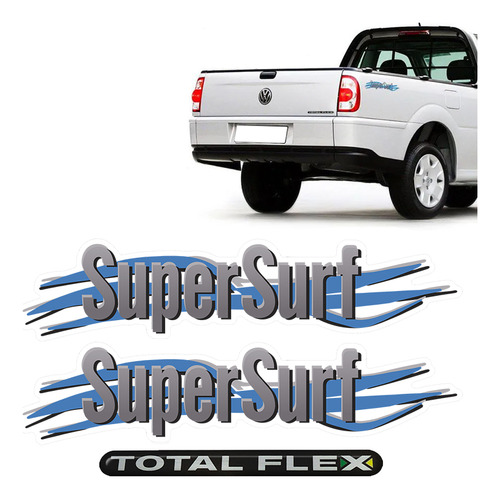 Kit Adesivos Saveiro Super Surf 03/08 + Emblema Total Flex