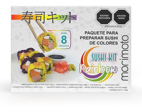 Imagen 1 de 6 de Sushikit Rainbow Para Preparar Sushi De Colores