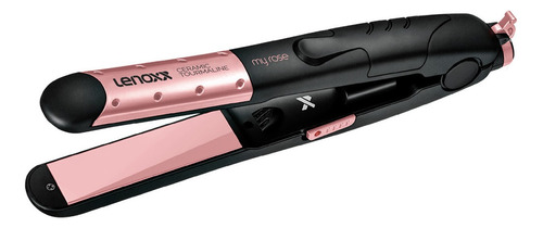 Chapinha de cabelo Lenoxx My Rose Ceramic Tourmaline PPA765 preta e rosa 110V/220V