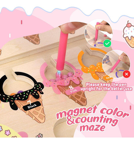 Laberinto Magnético De Colores Y Números, Juguete Montessori
