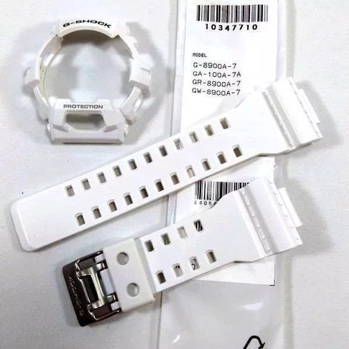 Kit Pulseira  Casio Gw-8900a-7 Branco Brilhante Original