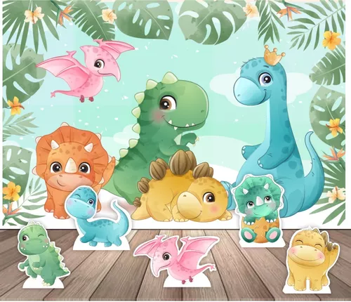 Enfeite especial de mesa Dinossauro Baby - Mania de Laço Festas