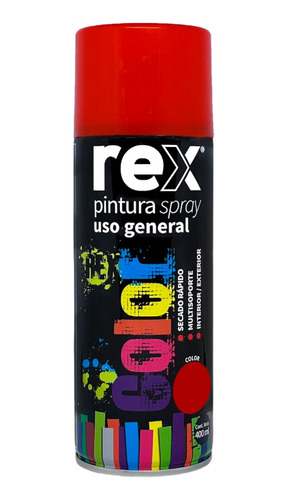 Pintura Spray General Color Rojo 400 Ml Rex 60019
