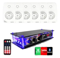 Comprar Kit Som Ambiente 12 Pcs Caixa Branca + 2 Receivers Bluetooth