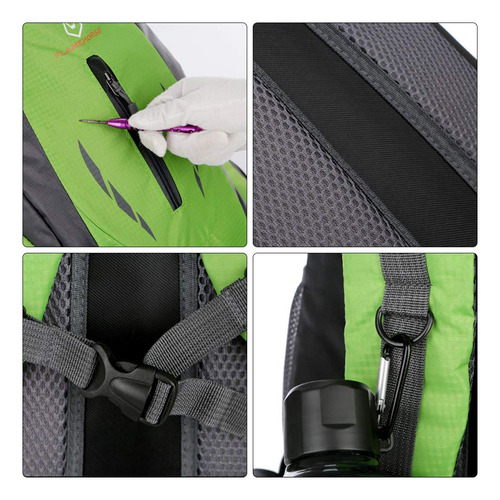 Mochila De Senderismo 40l Impermeable Transpirable Ligera