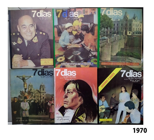 Revista 7 Dias - Peru -1970 - 71 - 72 - 73 ( Precio X 03 Und
