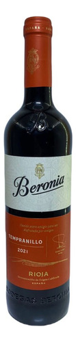 Vinho Tinto Bernoia Tempranillo 2021 750ml