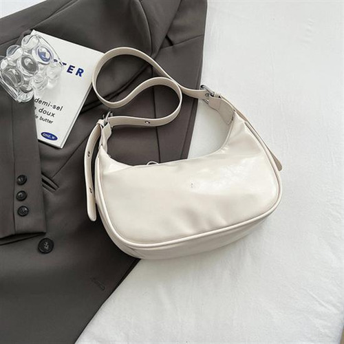 Bolso Hombro En Forma Media Luna Para Mujer, Bolso