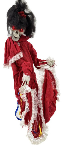 Esqueleto De Catrina Bailarina Con Sonido Halloween Terror