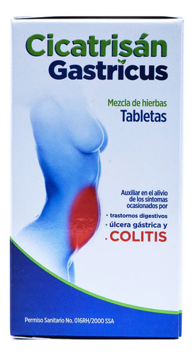 Cicatrisan Gastricus Auxiliar Contra Úlceras, Colitis 50 Tab Sabor Sin sabor