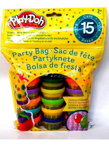 Plastilinas Play Doh Pack 15 Colores Original Con Etiquetas
