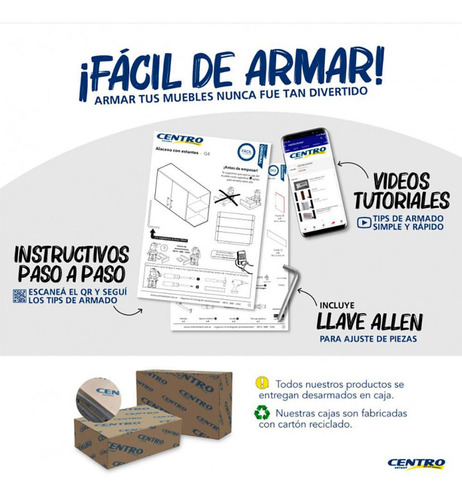 Imagen 7 de 8 de Mesa De Luz Con Desayunador Centro Estant Blanca