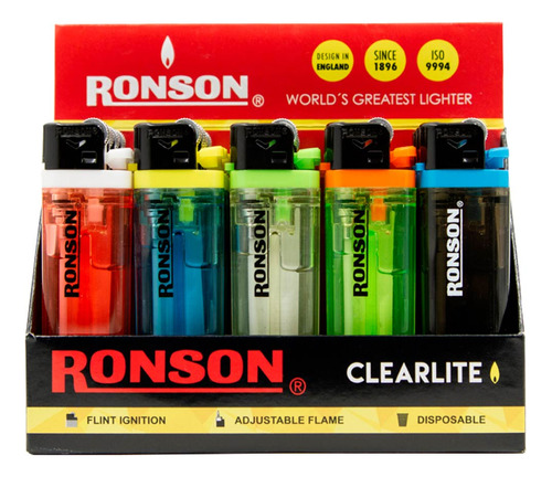 Pack Caja Ronson Clearlite Piedra X 20 Unds