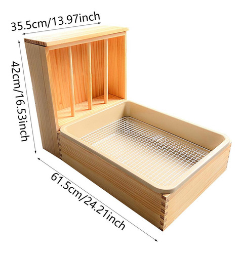 W Comedero De Heno De Madera Para Conejos, Pesebre De