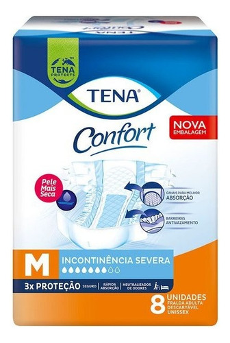 Fralda Geriatrica Biofral Tena Confort 8un M