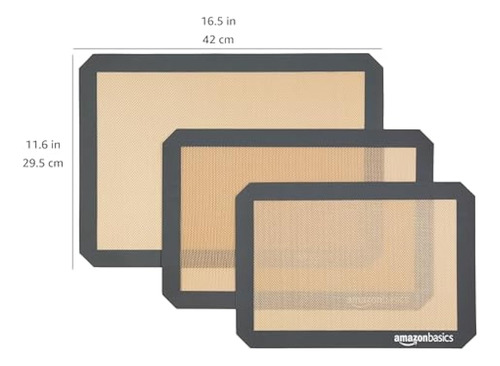 Tapete De Silicona Antiadherente Para Alimentos, 3 Unidades