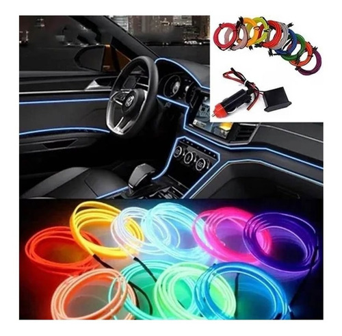 Kit Completo Cable Luz Neon 12v. 2.3mmx3m Interior Auto N22