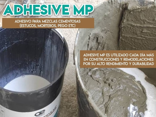 Imagen 3 de 4 de Adhesivo Mezclas De Cemento (estucos, Microcemento, Pego)