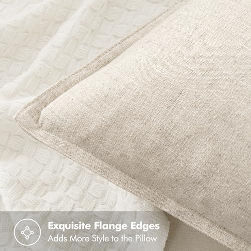 Funda De Almohada De Lino Decorativa Miulee De 18x18 Pulgada