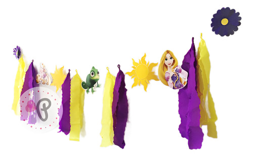 Guirnalda 1 Metro Colgante Cumple Rapunzel Enredados