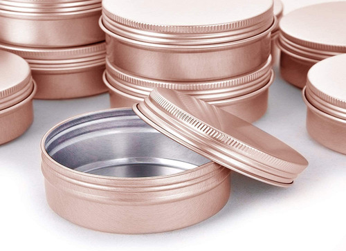 Recipientes Recargables De Aluminio De 0.5 Onzas Con Tapa De