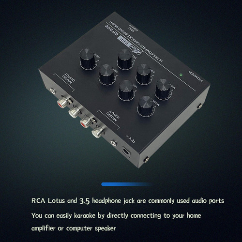 Mezclador Dj Mixer, Consola De Mezclas Estéreo Para Grabació