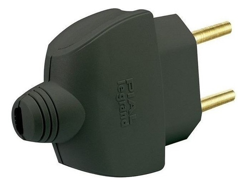 Plug Macho 2 Pinos 10a Preto Pial615810 - Pial Legrand