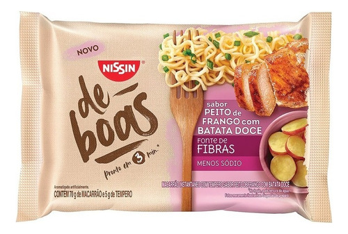 Macarrão Instantâneo Peito de Frango com Batata-Doce Nissin de Boas Pacote 75g