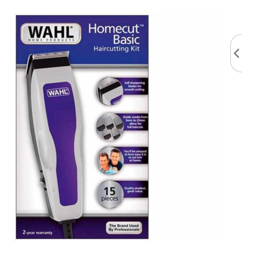 Imagen 4 de 7 de Maquina De Cortar Cabello Wahl Homecut 15 Piezas+ Accesorios