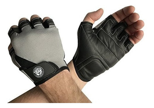 Composicion Muscular Pro Agarre Guantes De Gimnasio De Piel