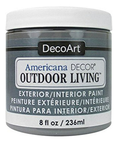 Pintura Exterior Decoart Americana 8oz Jardín Rocoso, Gris