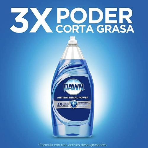 Jabón Líquido Dawn + 4 Fibra Esponja Cero Rayas Scotch Brite