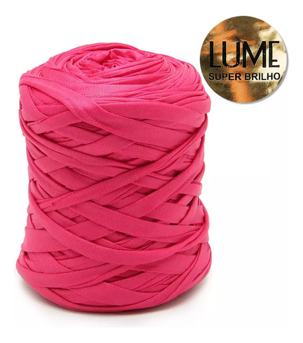 Fio De Malha Fischer Lume Extra Premium Brilho 25mm 140mts Cor 162- Pink