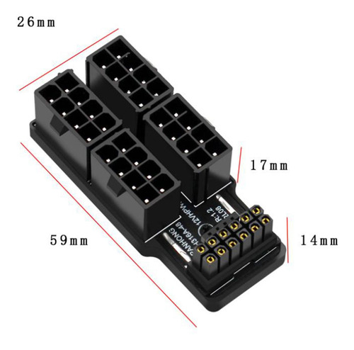 4x8pin 40 Series Tarjeta Gráfica Conector De Estilo Negro A