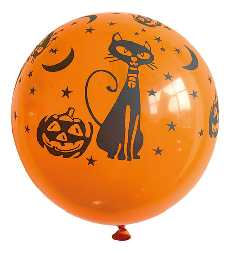 Balão Halloween Laranja - Kt 6 Unidades