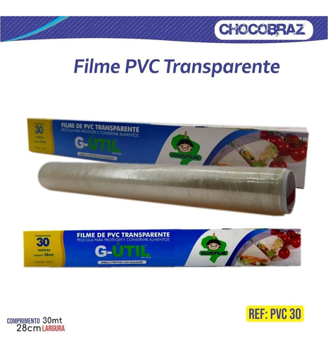 10 Bobinas Filme Pvc 28cmx30m Proteção Alimentícia Atacado