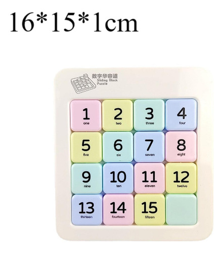 Rompecabezas Deslizante Con Números Magnéticos, Juego 4x4