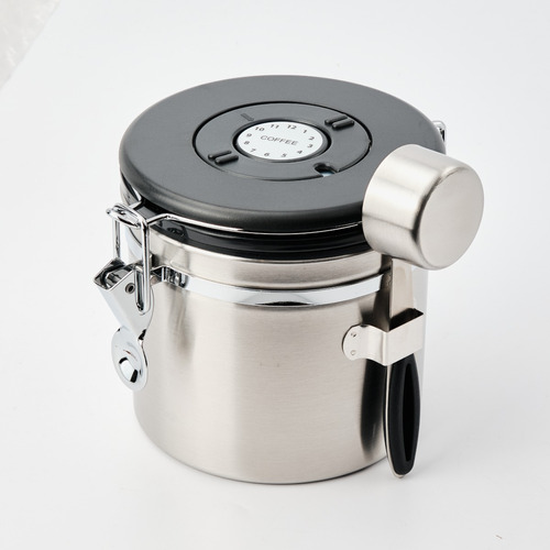 Recipiente Hermetico Ac Inox Para Granos Valv Co2 1.2lt