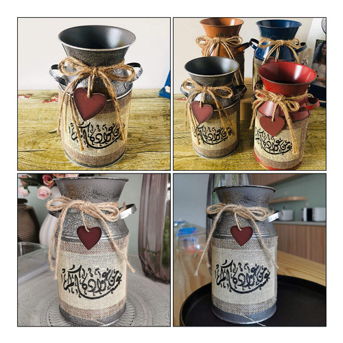 Jarrón, Fuente De Lata, Cubo Galvanizado