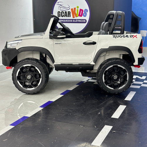 Carrinho Eletrico Infantil Hillux Branco 12 Volts