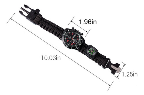 Reloj Tactico Paracord Supervivencia