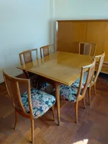 Comprar Mesa De Madera Extensible Con 6 Sillas Marrón Claro Marrón Claro