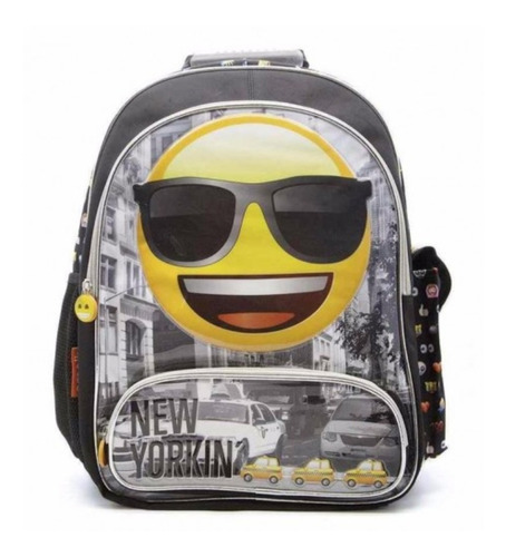 Mochila Espalda 18 Con Emoji New Yorkin Cresko