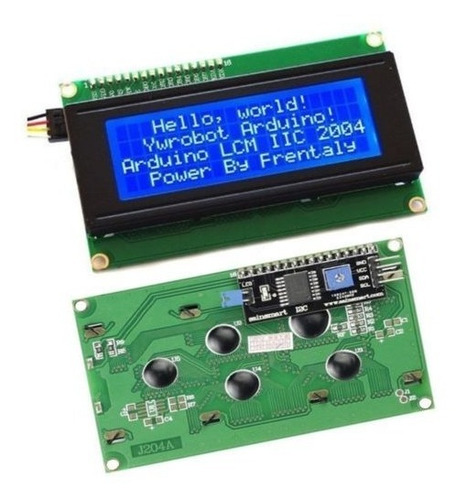Display Lcd 2004 Backlight Azul 20x4 + Serie I2c