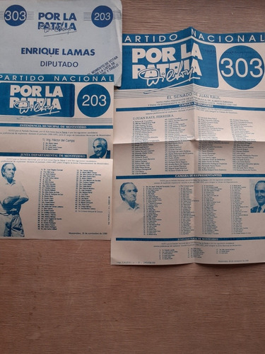 Elecciones 1989 Lista 303  Partido Nacional