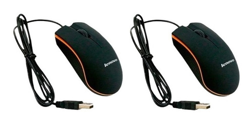 Mouse Usb Optico Lenovo X 2 Unidades