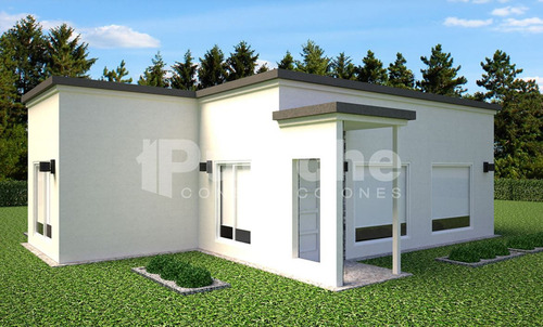 Cómoda Casa Estilo Minimalista (mod. Maitén), A Construir, De 2 Dormitorios - Totalmente En Ladrillos - No Es Prefabricada - Construcción En 30 Días - Sin Anticipo