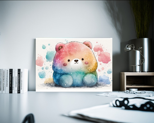 Canvas Patrones Intensos Teddy Bear Pop Art 65x50cm