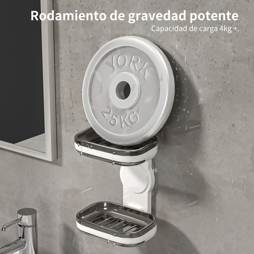 Jabonera Para Ducha, Soporte Para Jabón De Barra Con Dos